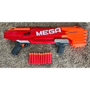 NERF N-Strike Mega TwinShock Action Blaster With 10 Darts ~ Tested!